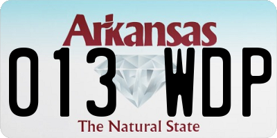 AR license plate 013WDP