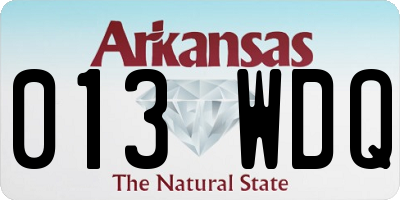 AR license plate 013WDQ