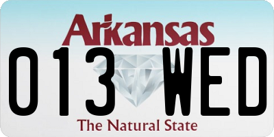 AR license plate 013WED
