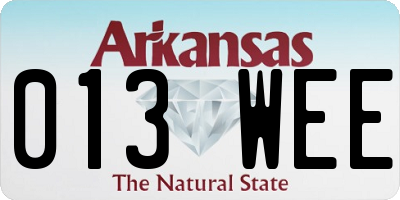 AR license plate 013WEE