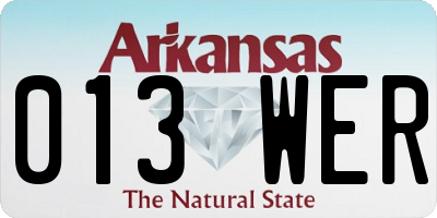 AR license plate 013WER