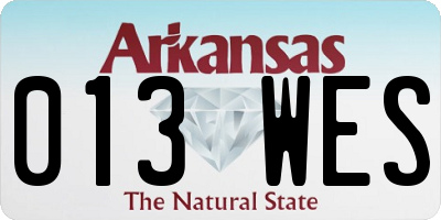 AR license plate 013WES