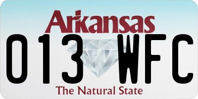 AR license plate 013WFC
