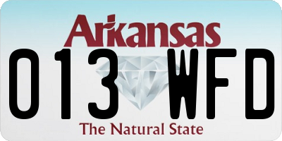 AR license plate 013WFD