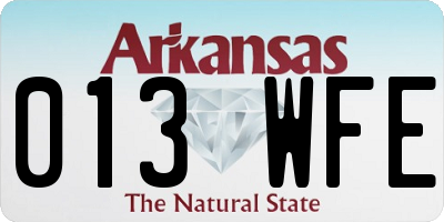 AR license plate 013WFE