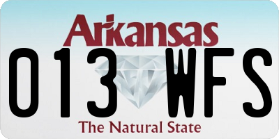 AR license plate 013WFS