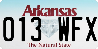 AR license plate 013WFX