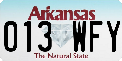AR license plate 013WFY
