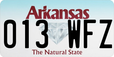 AR license plate 013WFZ