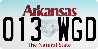 AR license plate 013WGD