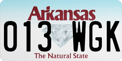 AR license plate 013WGK