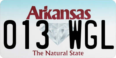 AR license plate 013WGL