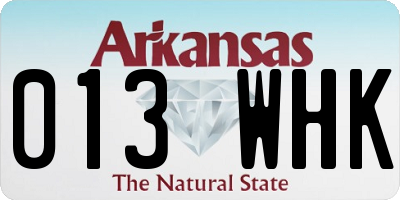 AR license plate 013WHK