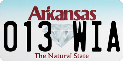 AR license plate 013WIA