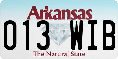 AR license plate 013WIB