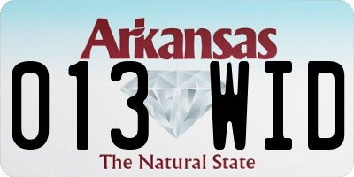 AR license plate 013WID