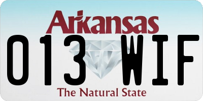 AR license plate 013WIF