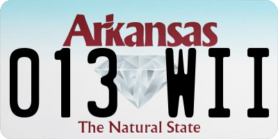 AR license plate 013WII