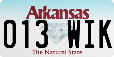 AR license plate 013WIK