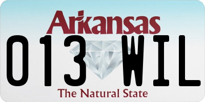 AR license plate 013WIL