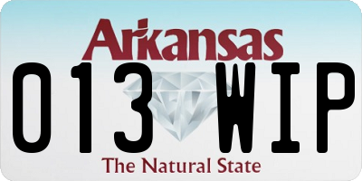 AR license plate 013WIP