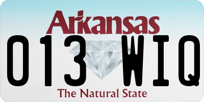 AR license plate 013WIQ