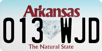 AR license plate 013WJD