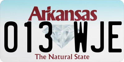 AR license plate 013WJE