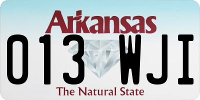 AR license plate 013WJI