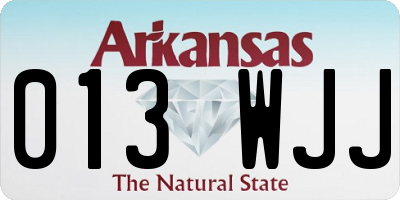 AR license plate 013WJJ