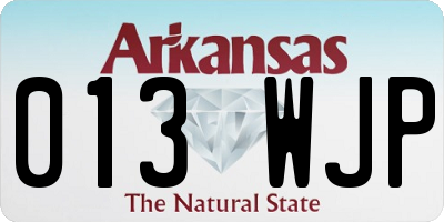 AR license plate 013WJP