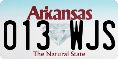 AR license plate 013WJS