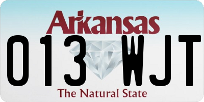 AR license plate 013WJT