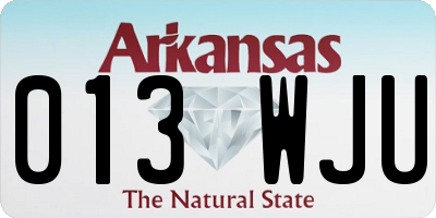 AR license plate 013WJU