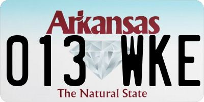 AR license plate 013WKE