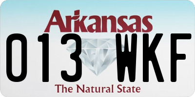 AR license plate 013WKF