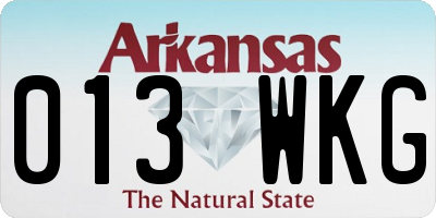 AR license plate 013WKG