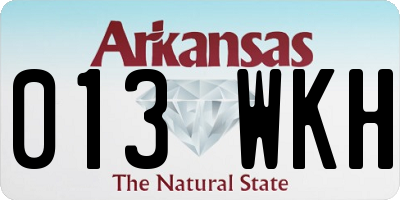 AR license plate 013WKH