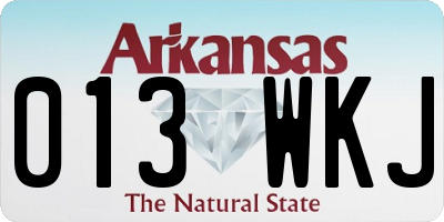 AR license plate 013WKJ