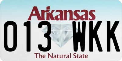 AR license plate 013WKK