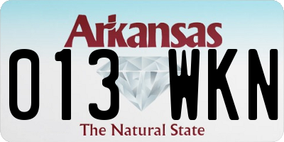 AR license plate 013WKN