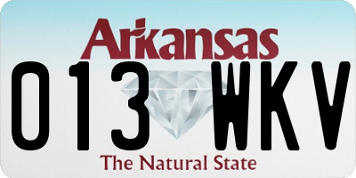 AR license plate 013WKV