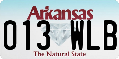 AR license plate 013WLB