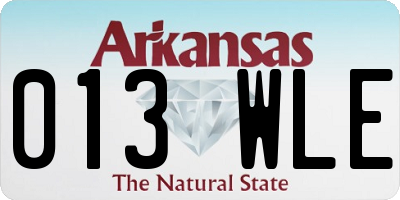 AR license plate 013WLE