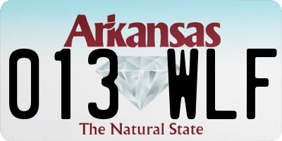 AR license plate 013WLF