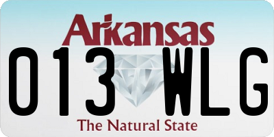 AR license plate 013WLG