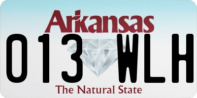 AR license plate 013WLH