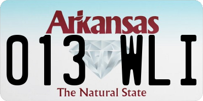 AR license plate 013WLI