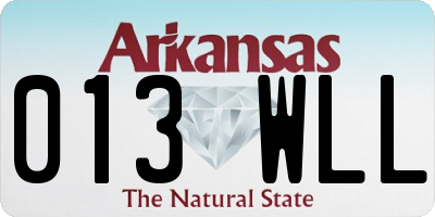 AR license plate 013WLL