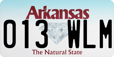 AR license plate 013WLM